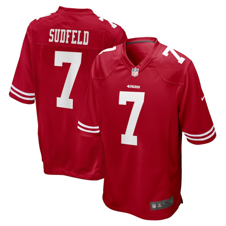 Men San Francisco 49ers #7 Nate Sudfeld Nike Scarlet Game NFL Jersey->san francisco 49ers->NFL Jersey